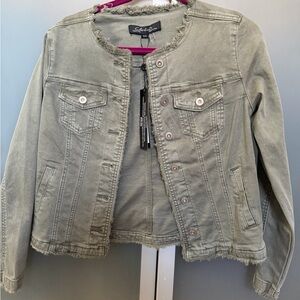 NWT Charlie B Olive Jean Jacket